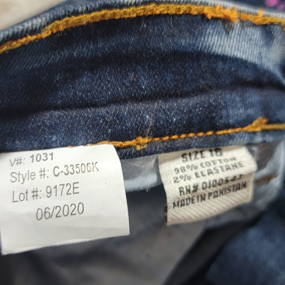 Evolution in Design Girls Blue Jeans Stretch Size 16 Girl Regular Length - Picture 3 of 9